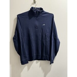 Vineyard Vines 100% cotton 1/4 zip mock neck pullover knit sweater sz Medium